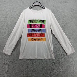 Demon Slayer Shirt‎ Mens Large White Japanese Anime Long Sleeve Tee Super Soft